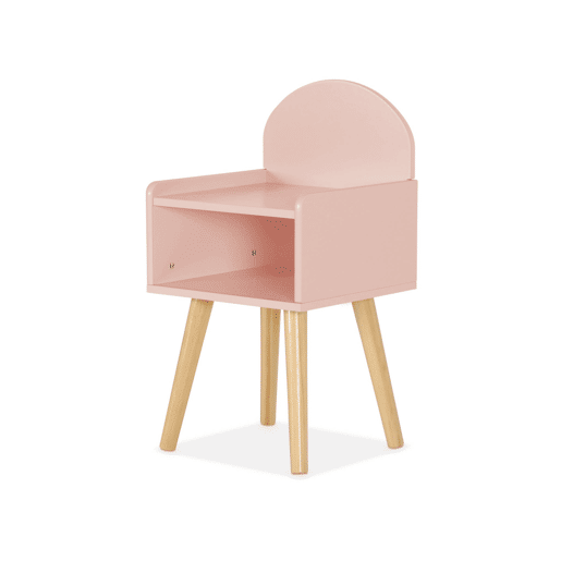 Mesa de cabeceira para crianças, Nephos, Rosa, 30x28x55.6 cm