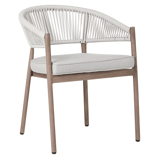 Conjunto de 6 cadeiras de jardim com almofadas FLAVIA Metal Branco