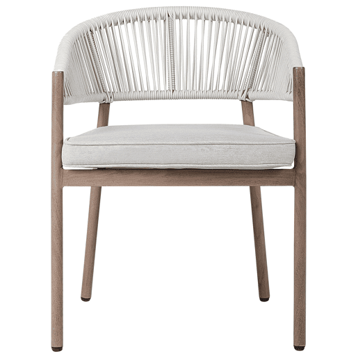 Conjunto de 6 cadeiras de jardim com almofadas FLAVIA Metal Branco