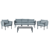 Beliani Conjunto lounge Aço SKALA