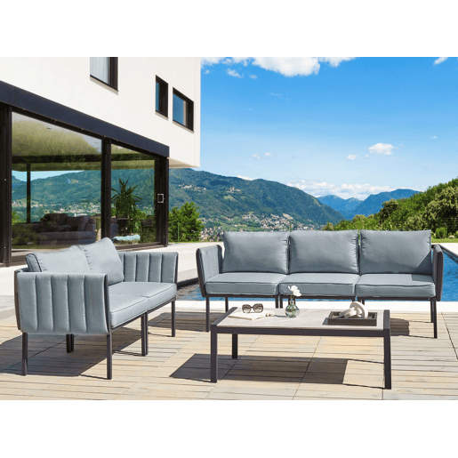 Beliani Conjunto lounge Aço SKALA Beliani Conjunto lounge Aço SKALA