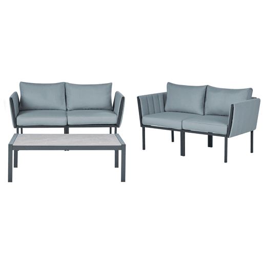 Beliani Conjunto lounge Aço SKALA Beliani Conjunto lounge Aço SKALA