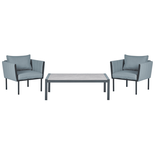 Beliani Conjunto lounge Aço SKALA Beliani Conjunto lounge Aço SKALA