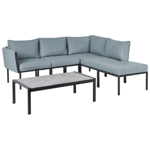 Beliani Conjunto lounge Aço SKALA Beliani Conjunto lounge Aço SKALA
