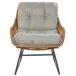 Beliani Sillón MESTRE Beliani Sillón MESTRE Gris/natural