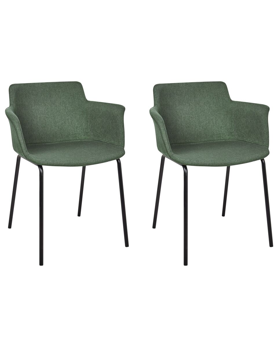 Beliani Silla de comedor BELFIELD Verde