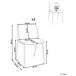 Beliani Silla de comedor ESBON Beliani Silla de comedor ESBON Gris Claro