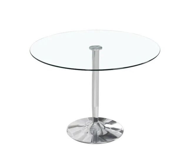 Mesa redonda de cristal templado 90cm. comedor o cocina