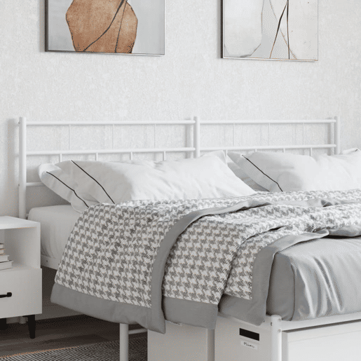 vidaXL Cabeceira de cama 180 cm metal branco vidaXL Cabeceira de cama 180 cm metal branco