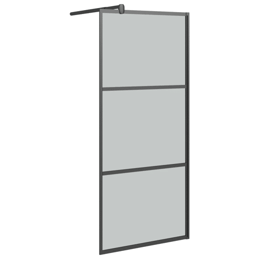 vidaXL Divisória de chuveiro preto 80x195 cm vidro ESG escuro