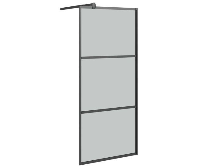Vidaxl mampara de ducha accesible vidrio esg oscuro negro 80x195 cm