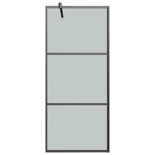 vidaXL Divisória de chuveiro preto 80x195 cm vidro ESG escuro