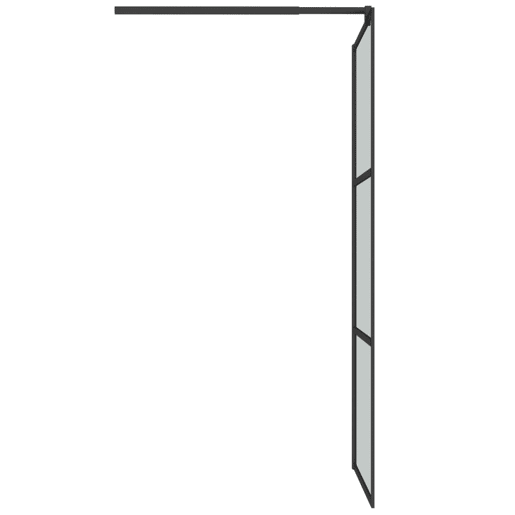 vidaXL Divisória de chuveiro preto 80x195 cm vidro ESG escuro