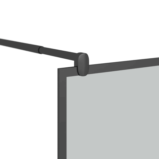 vidaXL Divisória de chuveiro preto 80x195 cm vidro ESG escuro