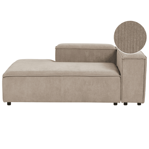Beliani Chaise longue à direita Bombazine ARDAL