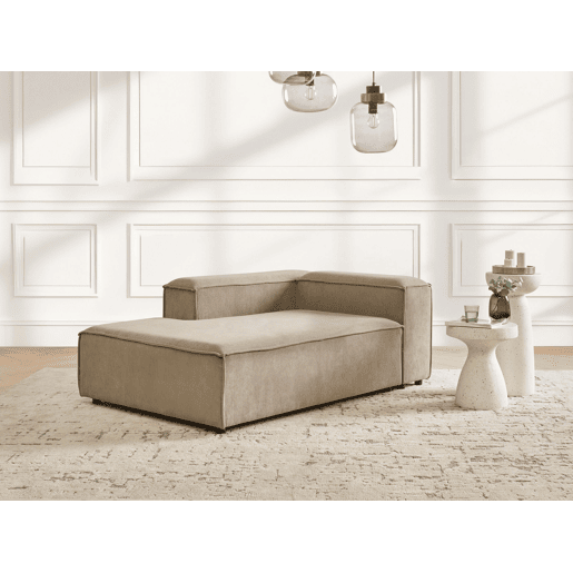Beliani Chaise longue à direita Bombazine ARDAL