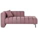 Beliani Chaise longue izquierdo Poliéster LANNILS Beliani Chaise longue izquierdo Poliéster LANNILS Rosa