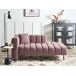 Beliani Chaise longue izquierdo Poliéster LANNILS Beliani Chaise longue izquierdo Poliéster LANNILS Rosa