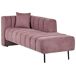 Beliani Chaise longue izquierdo Poliéster LANNILS Beliani Chaise longue izquierdo Poliéster LANNILS Rosa
