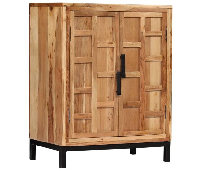 Vidaxl aparador de madera maciza de acacia marrón 60x35x76 cm