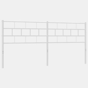 vidaXL Cabeceira de cama 193 cm metal branco