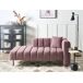 Beliani Chaise longue derecho Poliéster LANNILS Beliani Chaise longue derecho Poliéster LANNILS Marrón Claro