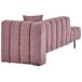 Beliani Chaise longue derecho Poliéster LANNILS Beliani Chaise longue derecho Poliéster LANNILS Marrón Claro
