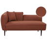 Beliani Chaise longue à esquerda Bouclé CHEVANNES