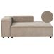 Beliani Chaise longue izquierdo Pana ARDAL Beliani Chaise longue izquierdo Pana ARDAL Gris