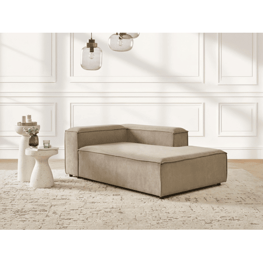 Beliani Chaise longue à esquerda Bombazine ARDAL Beliani Chaise longue à esquerda Bombazine ARDAL