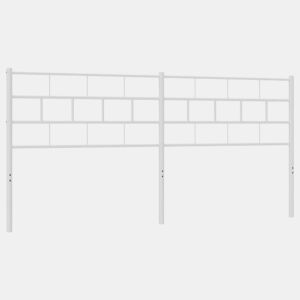 vidaXL Cabeceira de cama 200 cm metal branco