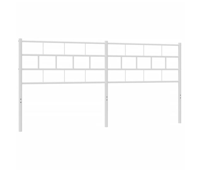Vidaxl cabecero de metal blanco 200 cm
