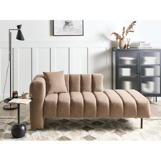 Beliani Chaise longue à esquerda Poliéster LANNILS Beliani Chaise longue à esquerda Poliéster LANNILS