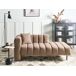 Beliani Chaise longue izquierdo Poliéster LANNILS Beliani Chaise longue izquierdo Poliéster LANNILS Marrón Claro