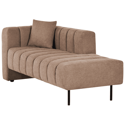 Beliani Chaise longue à esquerda Poliéster LANNILS Beliani Chaise longue à esquerda Poliéster LANNILS