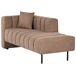 Beliani Chaise longue izquierdo Poliéster LANNILS Beliani Chaise longue izquierdo Poliéster LANNILS Marrón Claro