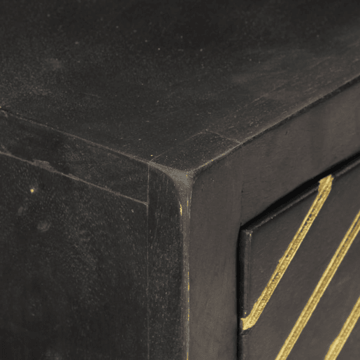 vidaXL Mesa consola 90x30x75 cm mangueira maciça preto e dourado vidaXL Mesa consola 90x30x75 cm mangueira maciça preto e dourado