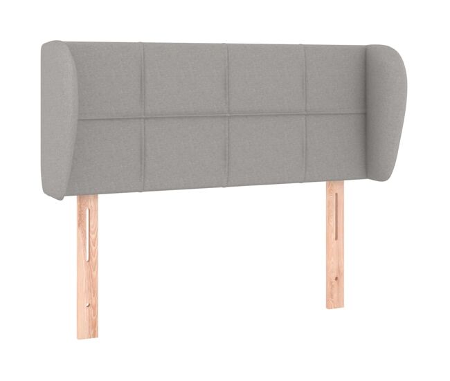 Cabecero de tela gris claro 93x23x78/88 cm