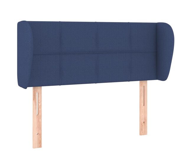 Cabecero de tela azul 93x23x78/88 cm