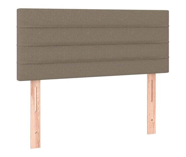 Cabecero de tela gris taupe 100x5x78/88 cm bajo