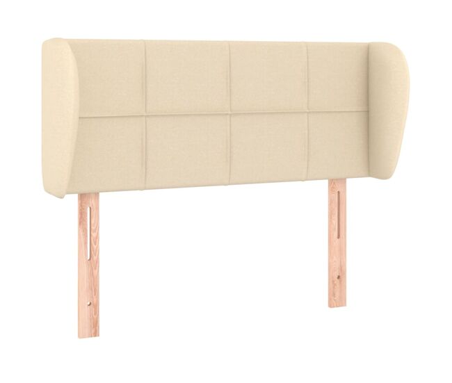 Cabecero de tela color crema 93x23x78/88 cm