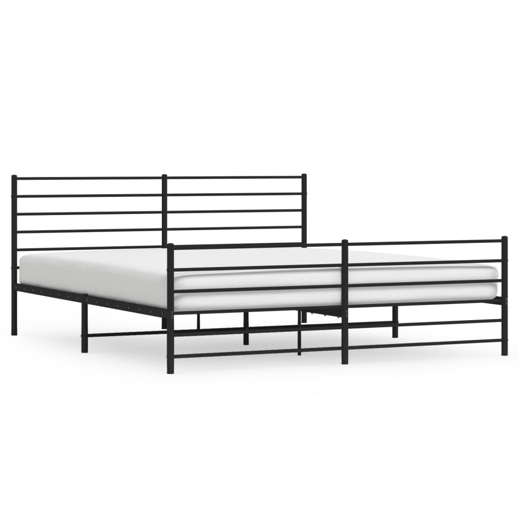Estructura de cama 200x200 Negro