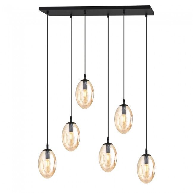 Lámpara colgante Celeste (6 luces) Cristal - Metal Moderno