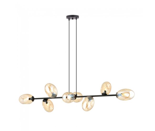 Lámpara colgante bimala ámbar 8 luces marca wonderlamp