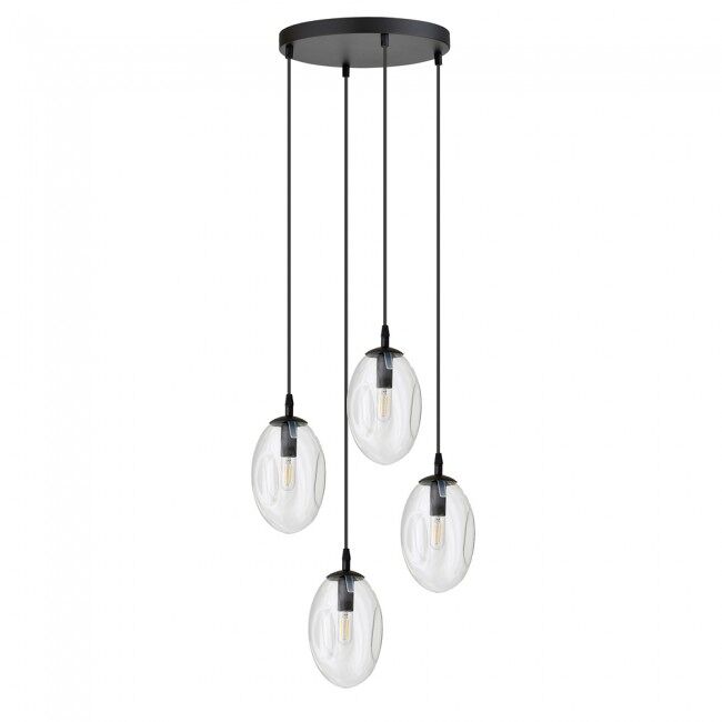 Lámpara de techo celeste transparente 4 luces marca wonderlamp