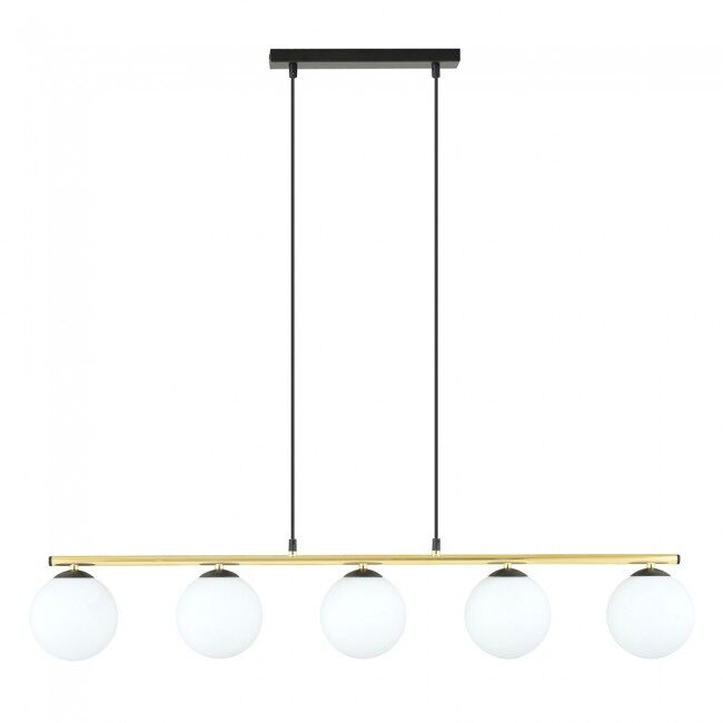 Lámpara colgante etisa negro 5 luces marca wonderlamp