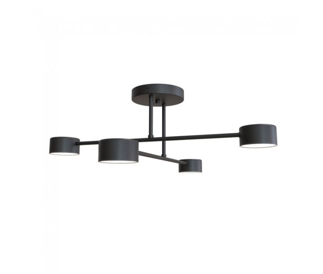 Plafón de techo tanfa negro 4 luces marca wonderlamp