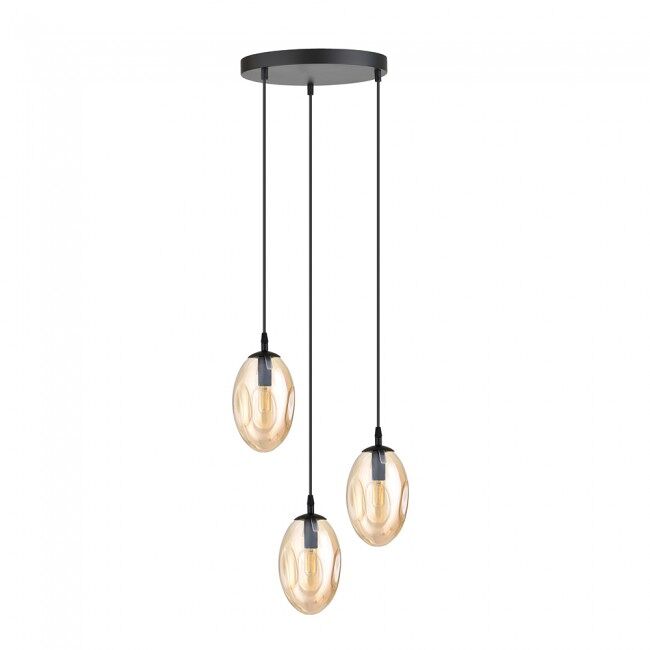 Lámpara de techo celeste ámbar 3 luces marca wonderlamp