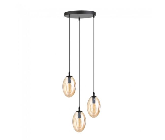 Lámpara de techo celeste ámbar 3 luces marca wonderlamp