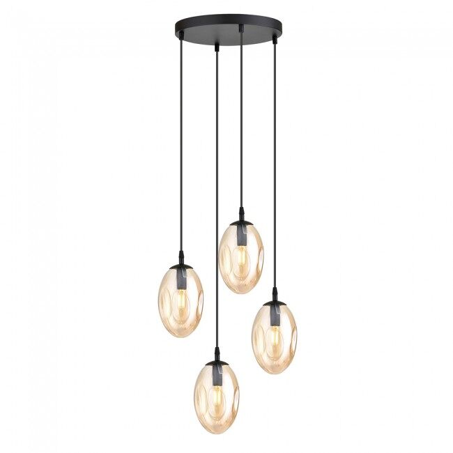 Lámpara de techo celeste ámbar 4 luces marca wonderlamp